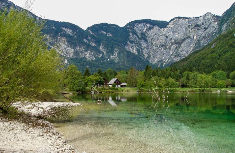 Image of a lake in Triglav national Park in Slovenia